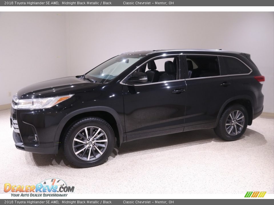 2018 Toyota Highlander SE AWD Midnight Black Metallic / Black Photo #3