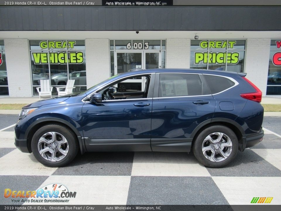 2019 Honda CR-V EX-L Obsidian Blue Pearl / Gray Photo #1