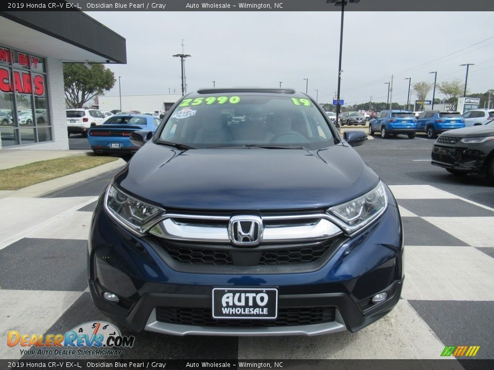 2019 Honda CR-V EX-L Obsidian Blue Pearl / Gray Photo #2