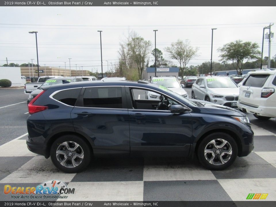 2019 Honda CR-V EX-L Obsidian Blue Pearl / Gray Photo #3