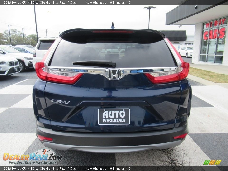 2019 Honda CR-V EX-L Obsidian Blue Pearl / Gray Photo #4