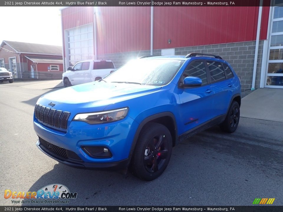 2021 Jeep Cherokee Altitude 4x4 Hydro Blue Pearl / Black Photo #1