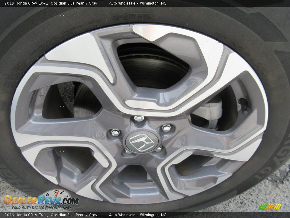 2019 Honda CR-V EX-L Obsidian Blue Pearl / Gray Photo #7