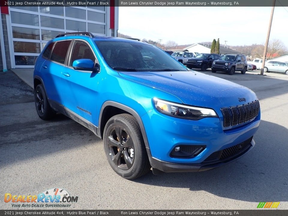 2021 Jeep Cherokee Altitude 4x4 Hydro Blue Pearl / Black Photo #7