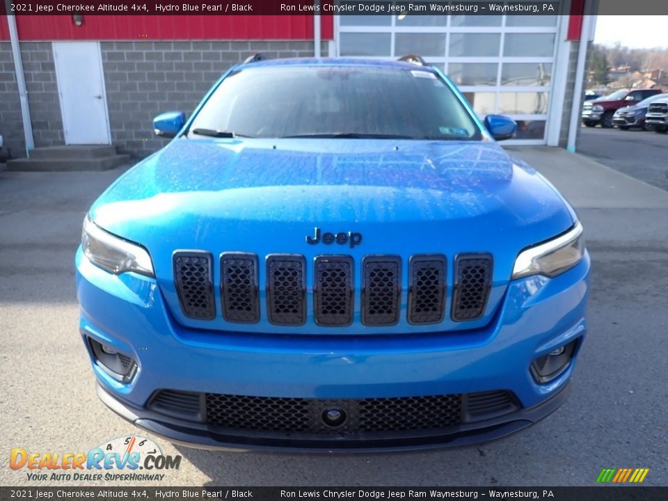 2021 Jeep Cherokee Altitude 4x4 Hydro Blue Pearl / Black Photo #8