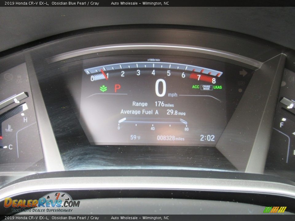 2019 Honda CR-V EX-L Obsidian Blue Pearl / Gray Photo #16