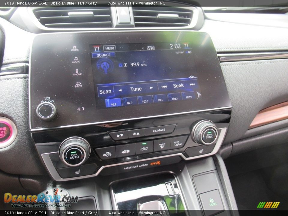 2019 Honda CR-V EX-L Obsidian Blue Pearl / Gray Photo #17