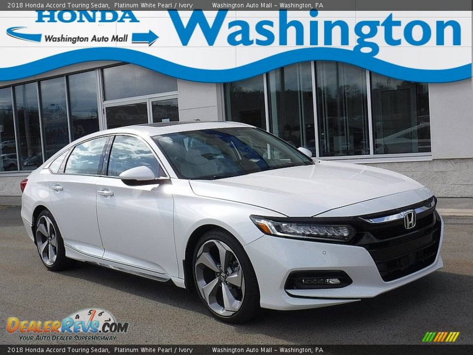 2018 Honda Accord Touring Sedan Platinum White Pearl / Ivory Photo #1