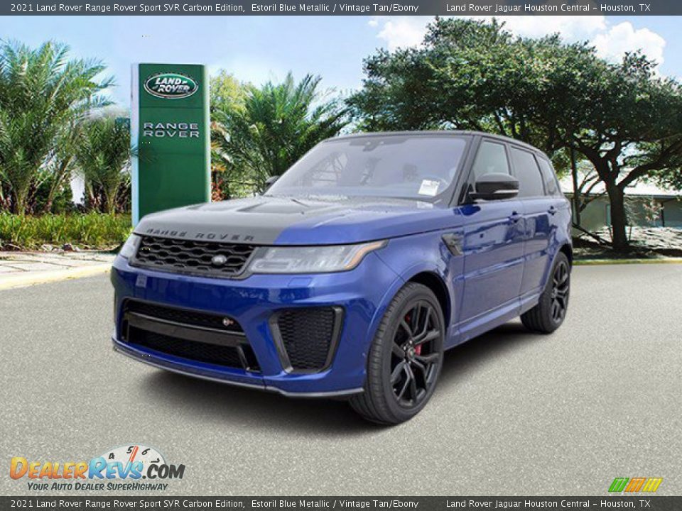 2021 Land Rover Range Rover Sport SVR Carbon Edition Estoril Blue Metallic / Vintage Tan/Ebony Photo #2