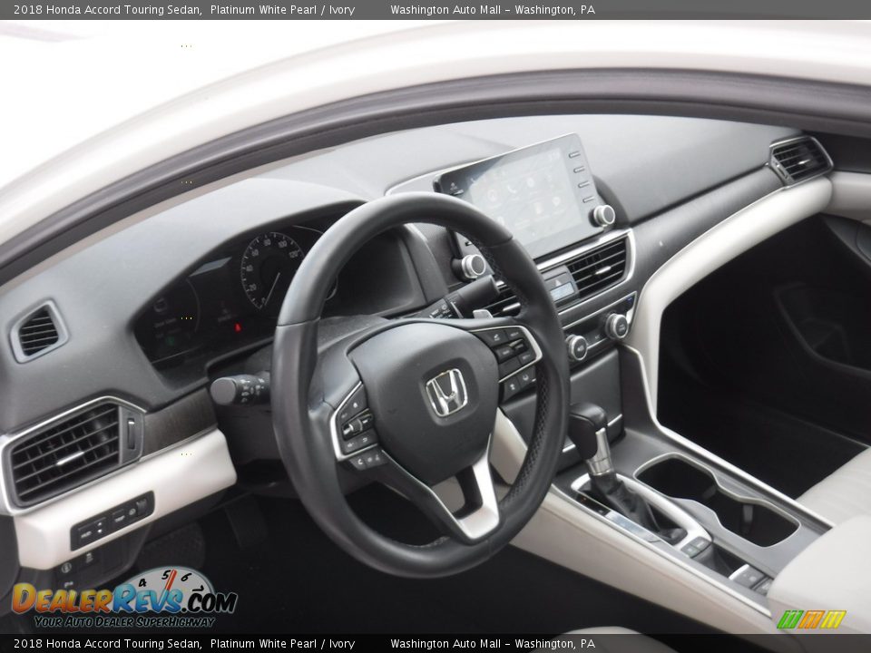 2018 Honda Accord Touring Sedan Platinum White Pearl / Ivory Photo #15