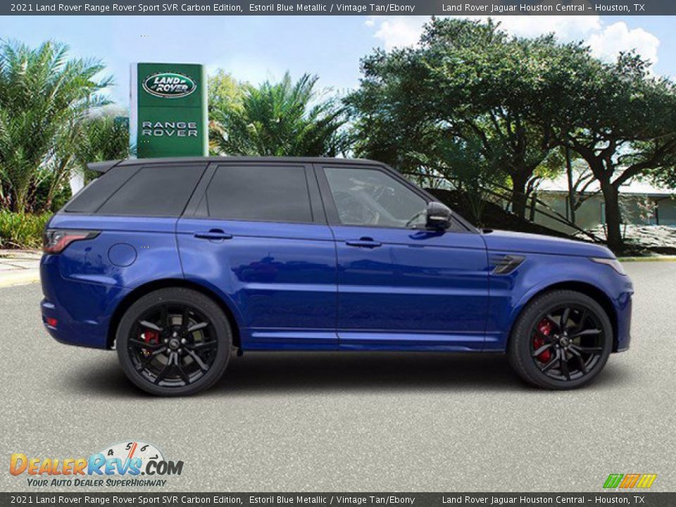 2021 Land Rover Range Rover Sport SVR Carbon Edition Estoril Blue Metallic / Vintage Tan/Ebony Photo #8