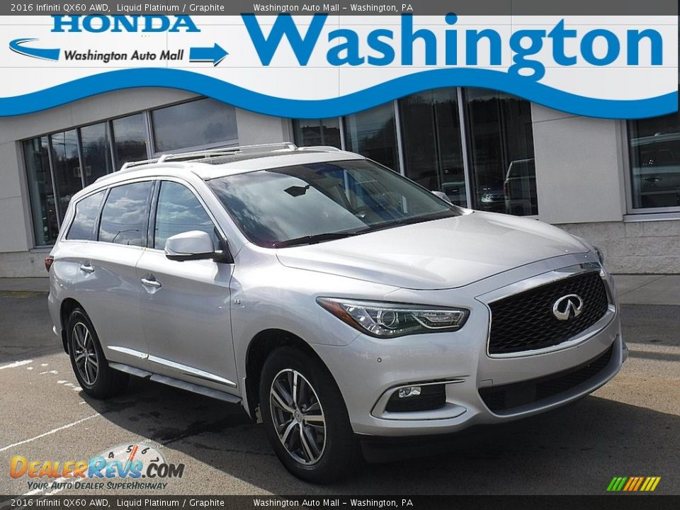 2016 Infiniti QX60 AWD Liquid Platinum / Graphite Photo #1