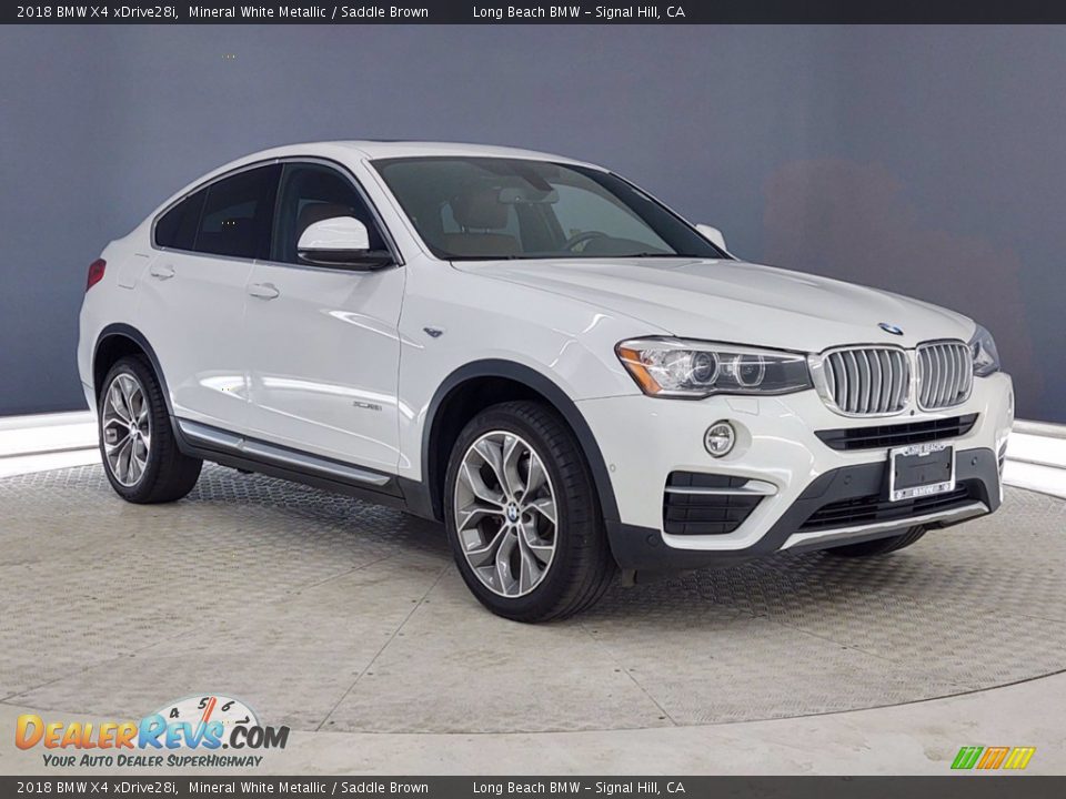 2018 BMW X4 xDrive28i Mineral White Metallic / Saddle Brown Photo #1