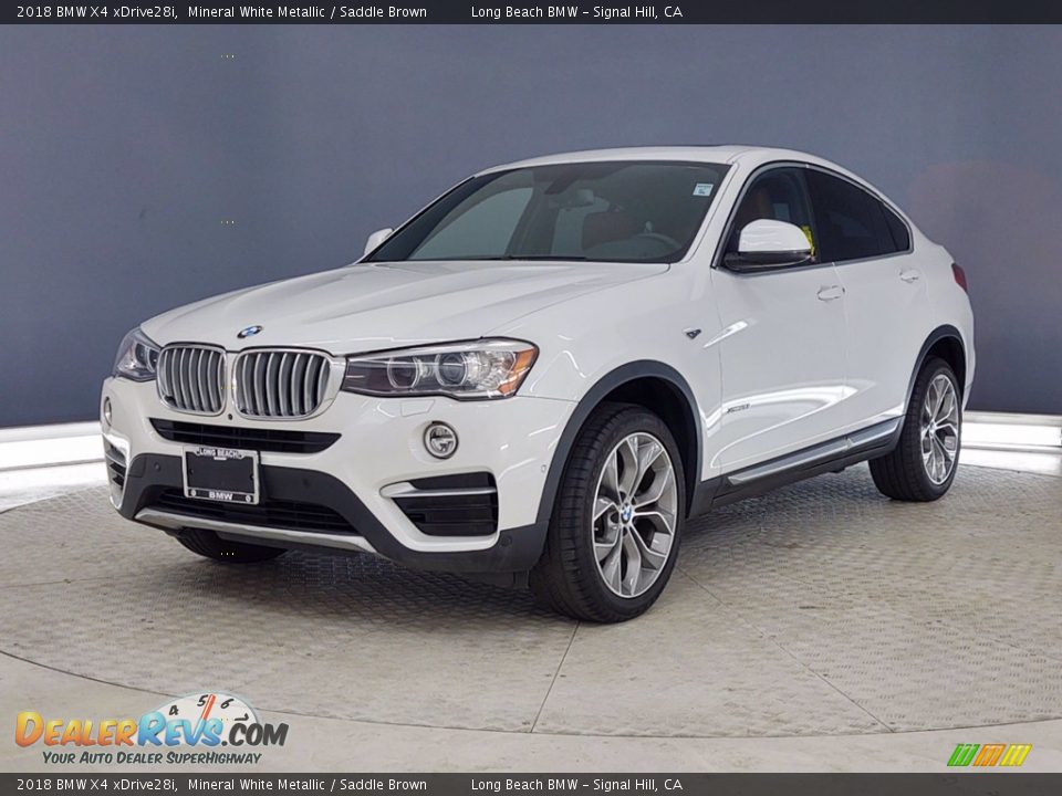 2018 BMW X4 xDrive28i Mineral White Metallic / Saddle Brown Photo #3