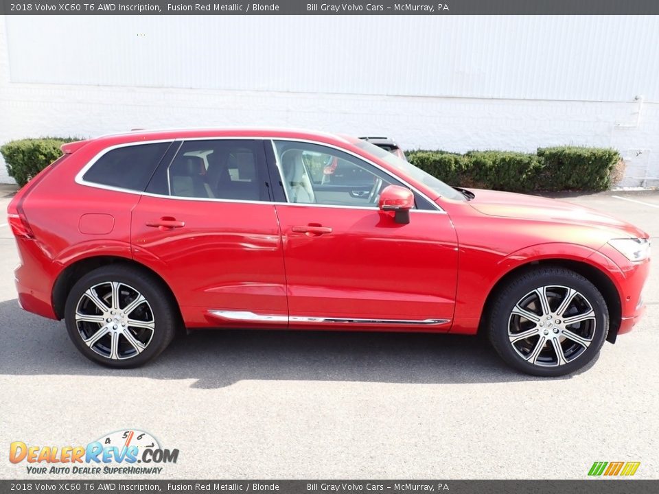 2018 Volvo XC60 T6 AWD Inscription Fusion Red Metallic / Blonde Photo #2