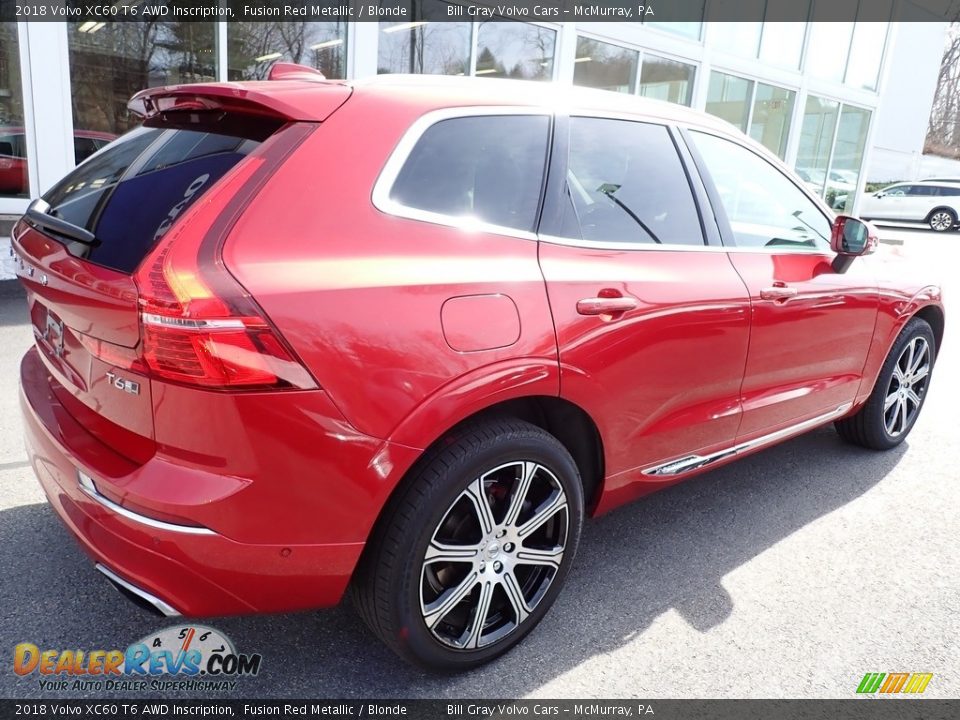 2018 Volvo XC60 T6 AWD Inscription Fusion Red Metallic / Blonde Photo #3