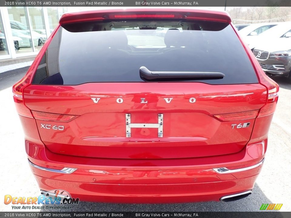 2018 Volvo XC60 T6 AWD Inscription Fusion Red Metallic / Blonde Photo #4