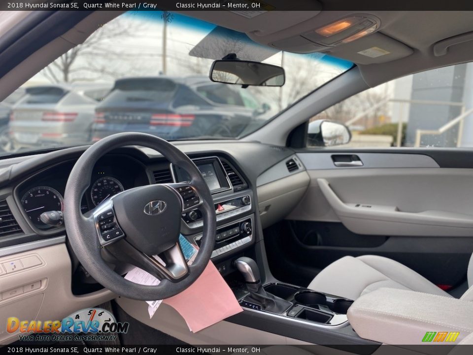 2018 Hyundai Sonata SE Quartz White Pearl / Gray Photo #3
