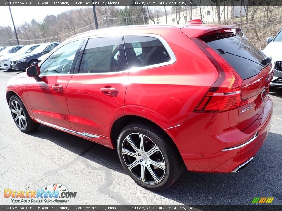 2018 Volvo XC60 T6 AWD Inscription Fusion Red Metallic / Blonde Photo #6