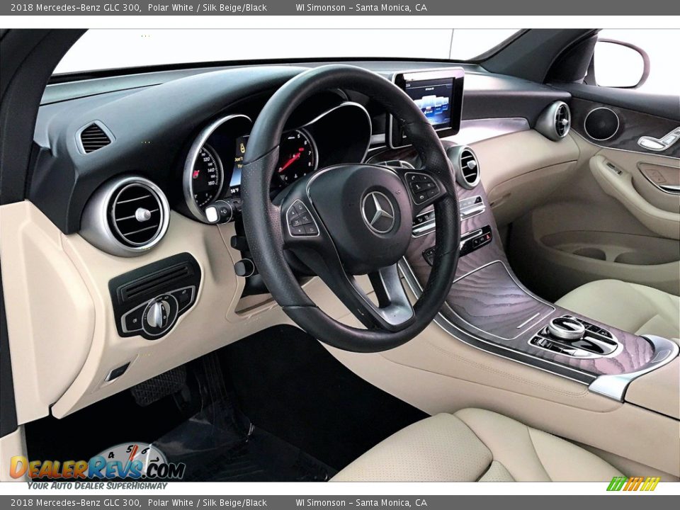2018 Mercedes-Benz GLC 300 Polar White / Silk Beige/Black Photo #14