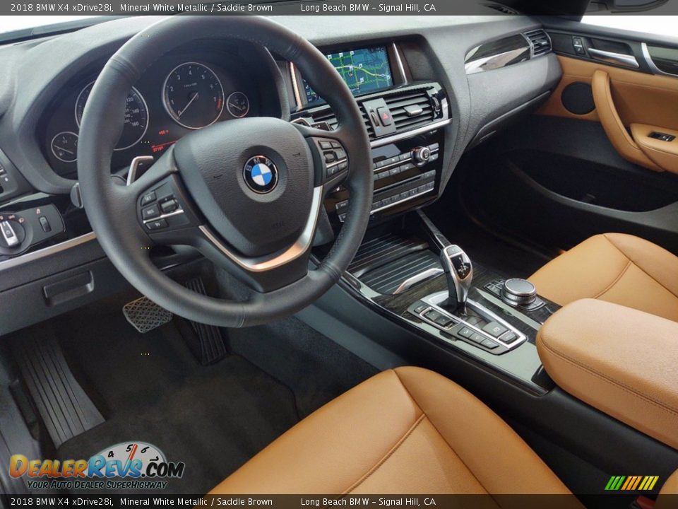 2018 BMW X4 xDrive28i Mineral White Metallic / Saddle Brown Photo #16