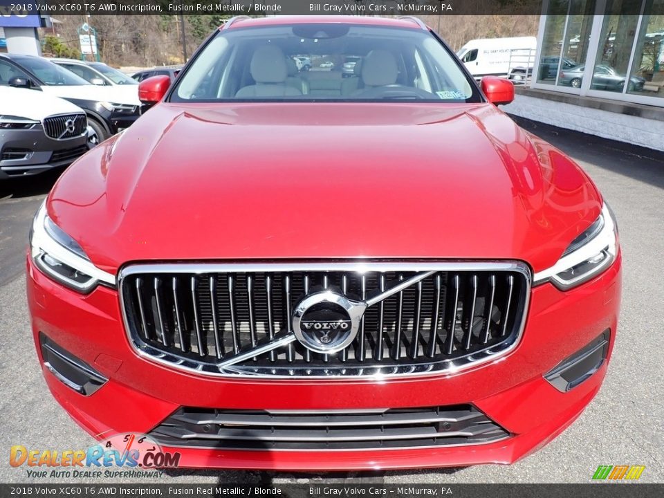 2018 Volvo XC60 T6 AWD Inscription Fusion Red Metallic / Blonde Photo #9