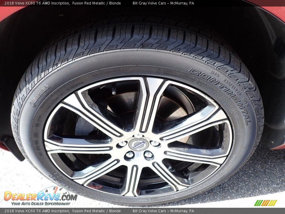 2018 Volvo XC60 T6 AWD Inscription Fusion Red Metallic / Blonde Photo #10