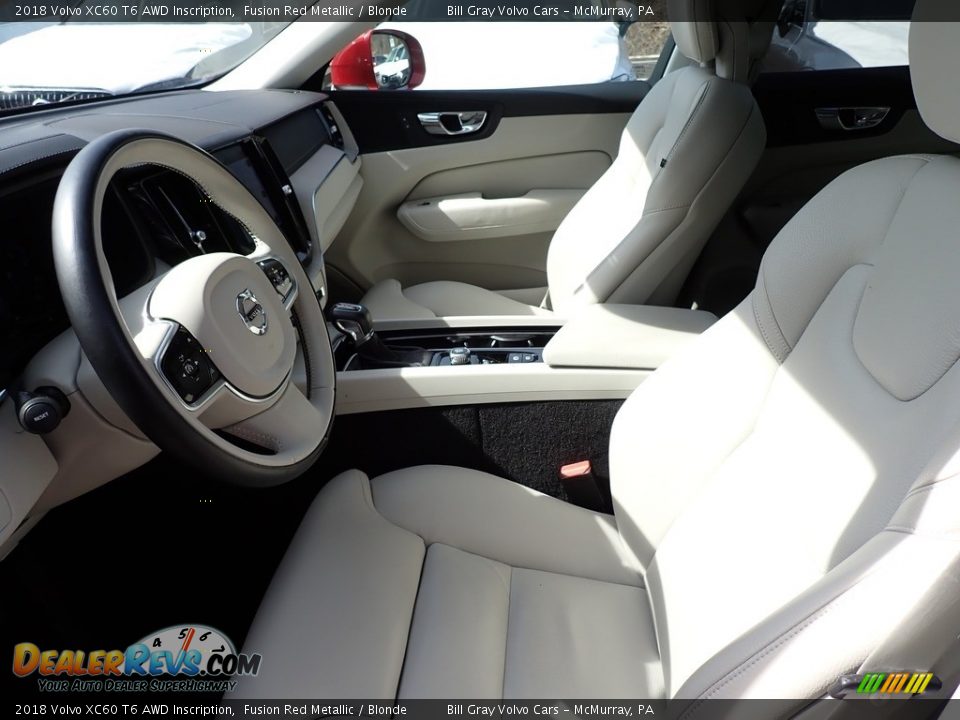 2018 Volvo XC60 T6 AWD Inscription Fusion Red Metallic / Blonde Photo #11