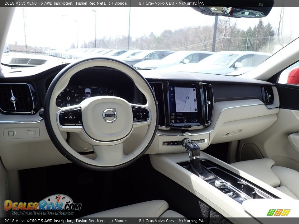 2018 Volvo XC60 T6 AWD Inscription Fusion Red Metallic / Blonde Photo #13