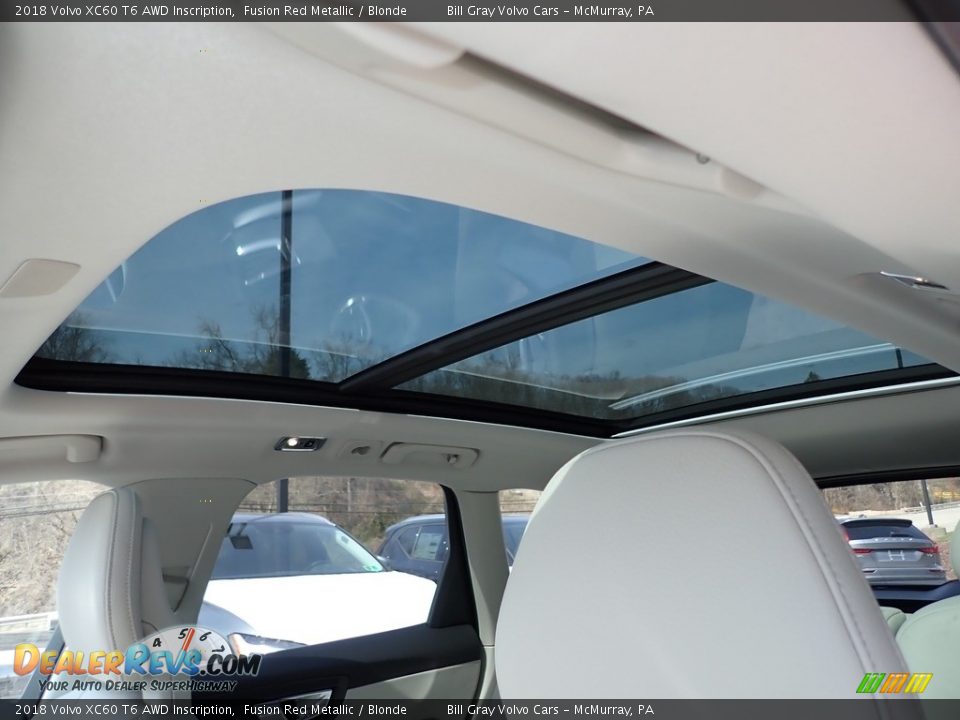2018 Volvo XC60 T6 AWD Inscription Fusion Red Metallic / Blonde Photo #17
