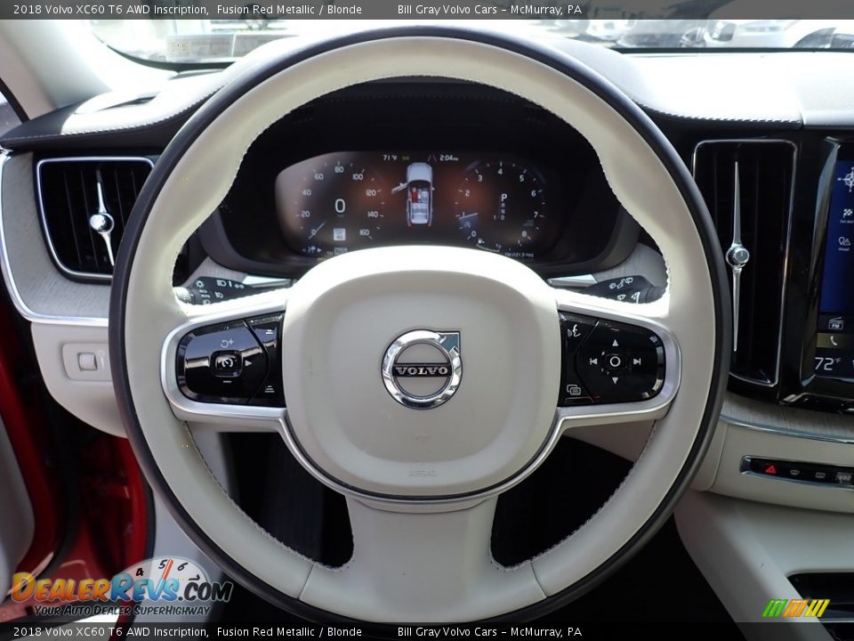 2018 Volvo XC60 T6 AWD Inscription Fusion Red Metallic / Blonde Photo #18