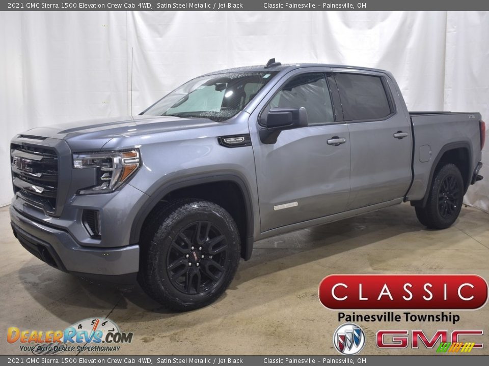 2021 GMC Sierra 1500 Elevation Crew Cab 4WD Satin Steel Metallic / Jet Black Photo #1