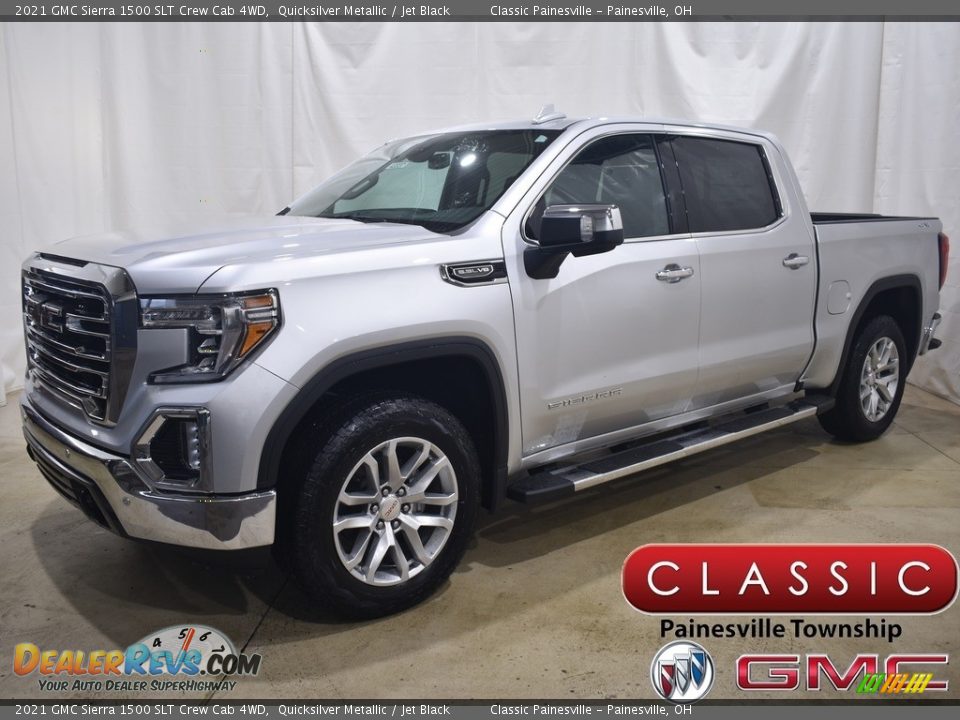 2021 GMC Sierra 1500 SLT Crew Cab 4WD Quicksilver Metallic / Jet Black Photo #1