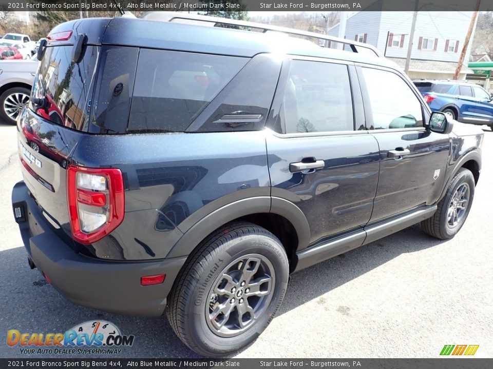 2021 Ford Bronco Sport Big Bend 4x4 Alto Blue Metallic / Medium Dark Slate Photo #6