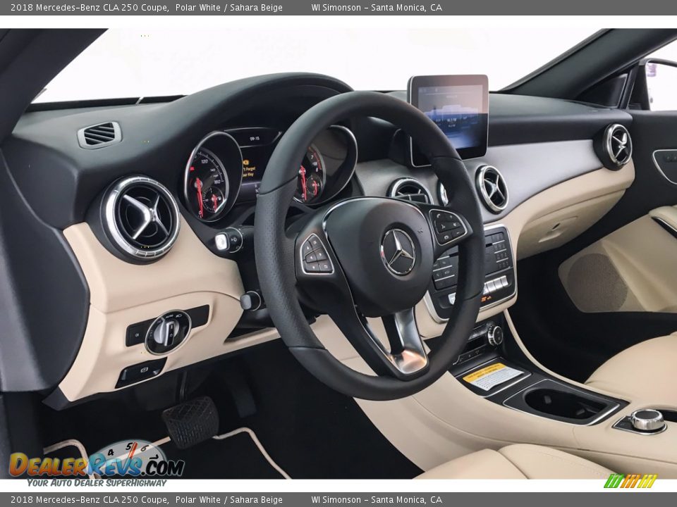 2018 Mercedes-Benz CLA 250 Coupe Polar White / Sahara Beige Photo #5