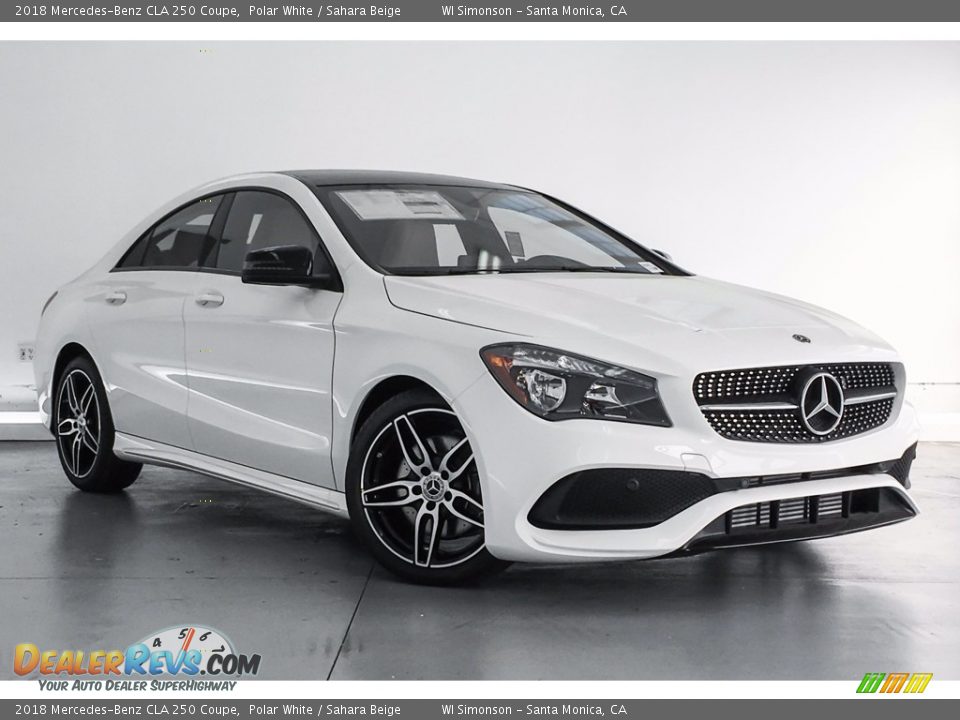 2018 Mercedes-Benz CLA 250 Coupe Polar White / Sahara Beige Photo #12