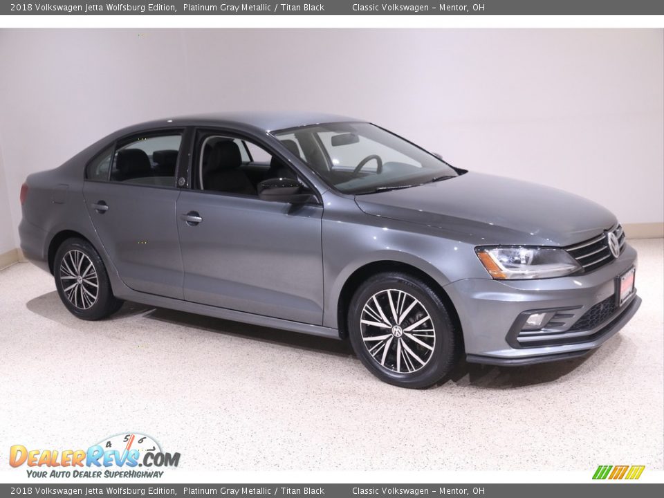 2018 Volkswagen Jetta Wolfsburg Edition Platinum Gray Metallic / Titan Black Photo #1