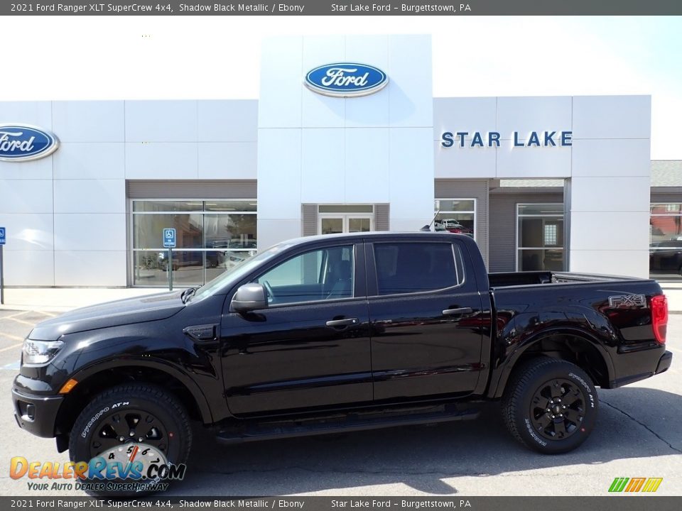 2021 Ford Ranger XLT SuperCrew 4x4 Shadow Black Metallic / Ebony Photo #1