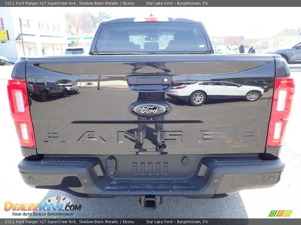 2021 Ford Ranger XLT SuperCrew 4x4 Shadow Black Metallic / Ebony Photo #4