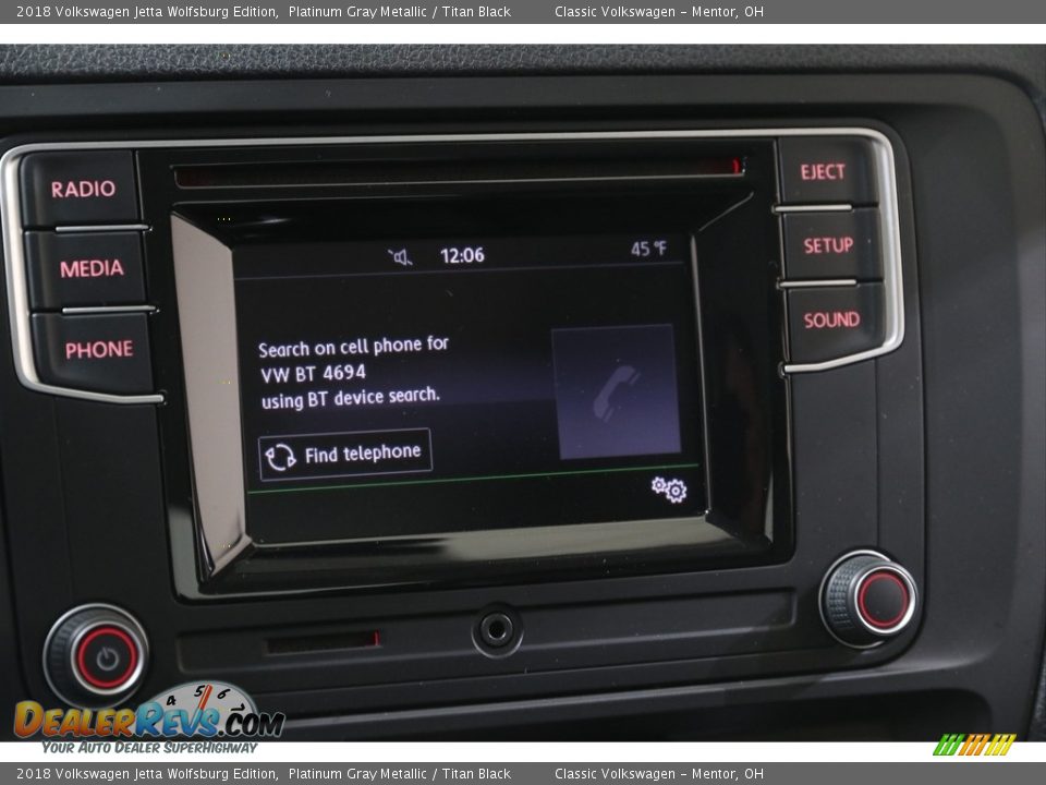 2018 Volkswagen Jetta Wolfsburg Edition Platinum Gray Metallic / Titan Black Photo #11