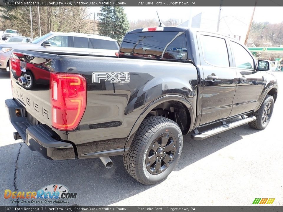 2021 Ford Ranger XLT SuperCrew 4x4 Shadow Black Metallic / Ebony Photo #5