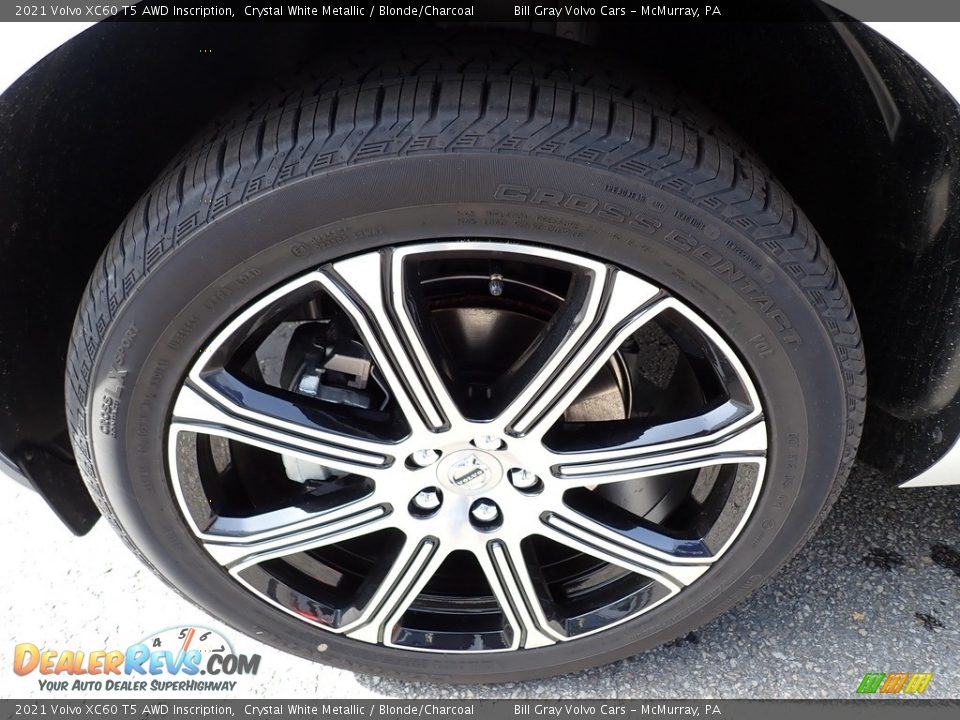 2021 Volvo XC60 T5 AWD Inscription Crystal White Metallic / Blonde/Charcoal Photo #6