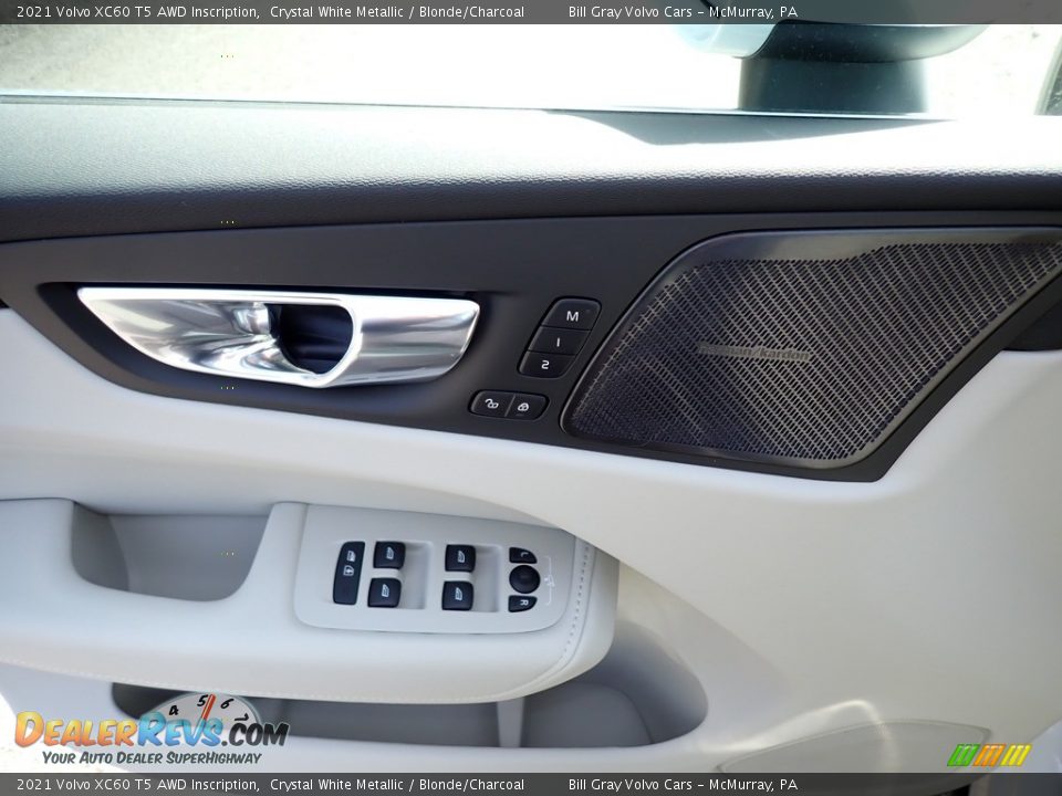 2021 Volvo XC60 T5 AWD Inscription Crystal White Metallic / Blonde/Charcoal Photo #10