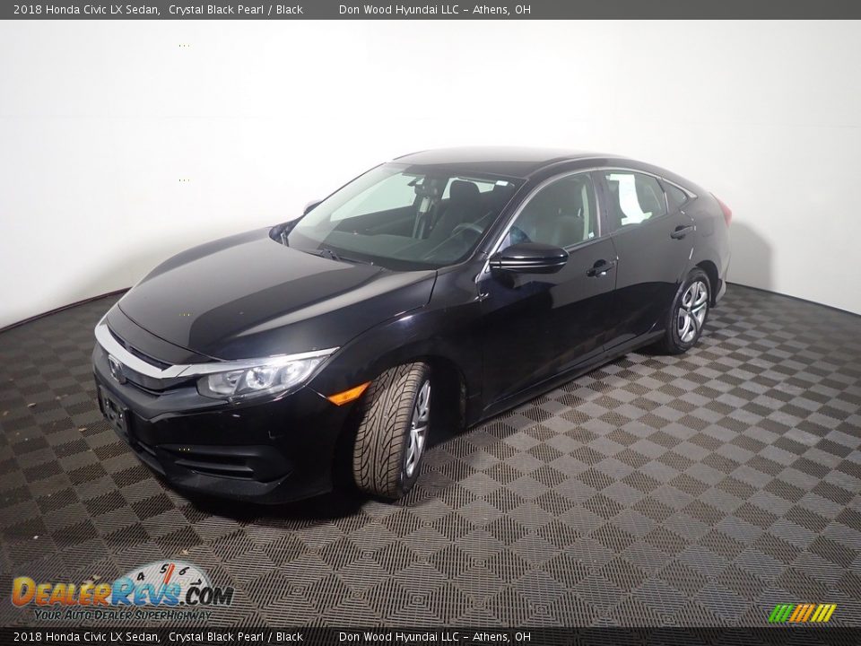 2018 Honda Civic LX Sedan Crystal Black Pearl / Black Photo #9