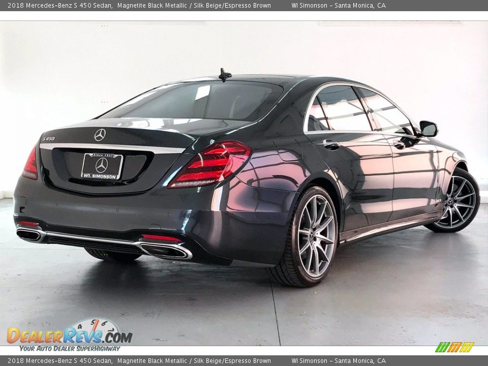 2018 Mercedes-Benz S 450 Sedan Magnetite Black Metallic / Silk Beige/Espresso Brown Photo #13