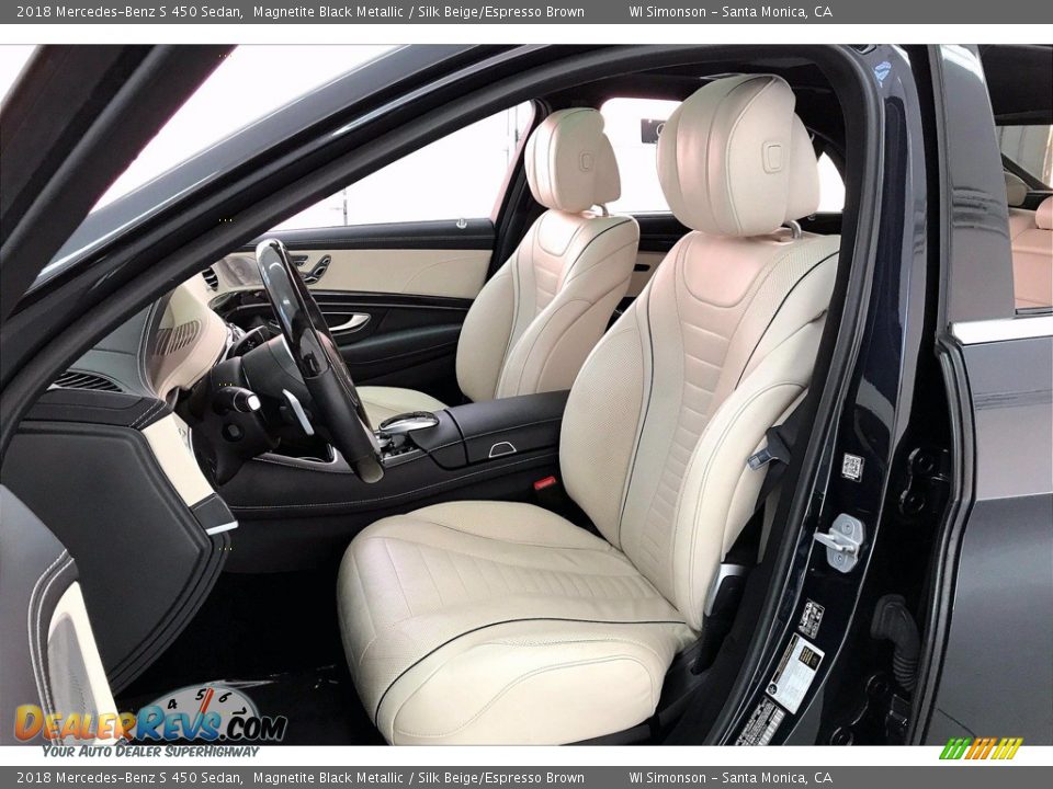 2018 Mercedes-Benz S 450 Sedan Magnetite Black Metallic / Silk Beige/Espresso Brown Photo #18