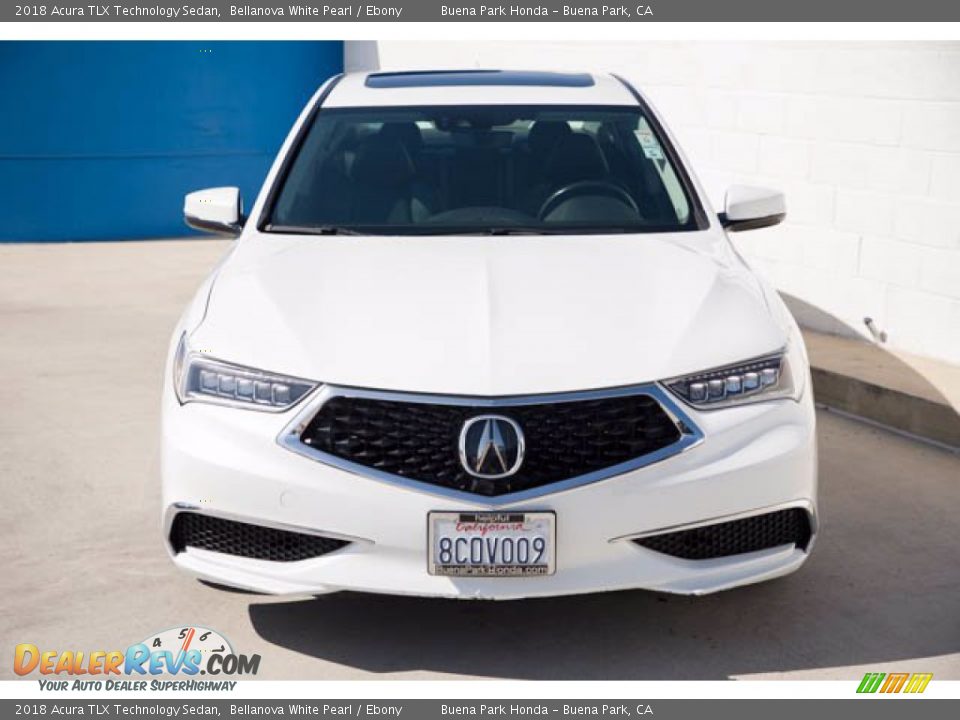 2018 Acura TLX Technology Sedan Bellanova White Pearl / Ebony Photo #7