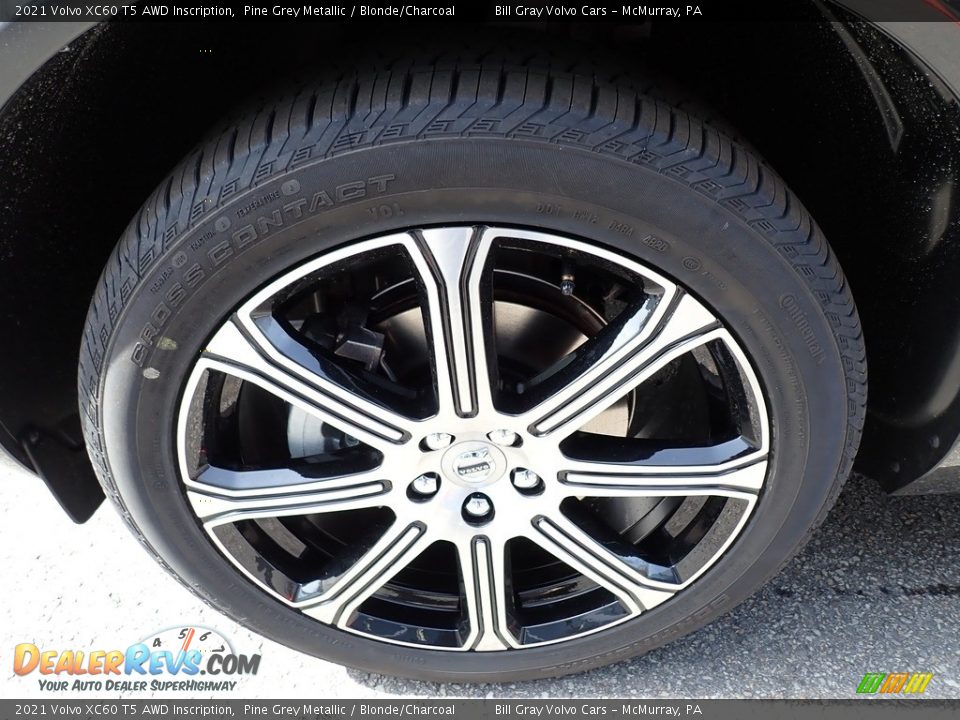 2021 Volvo XC60 T5 AWD Inscription Pine Grey Metallic / Blonde/Charcoal Photo #6