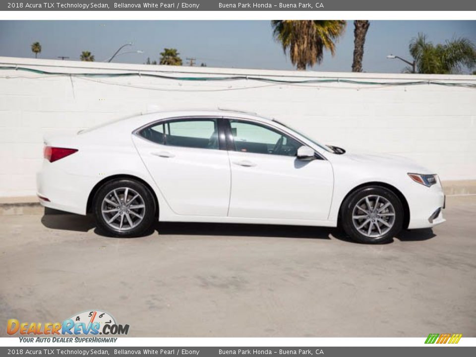 2018 Acura TLX Technology Sedan Bellanova White Pearl / Ebony Photo #14