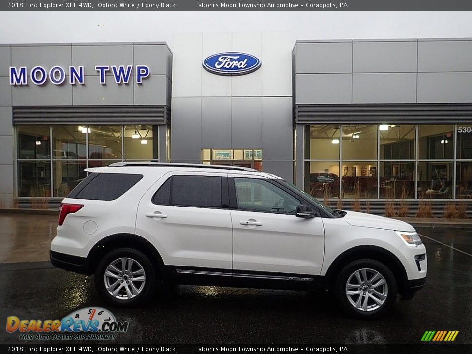 2018 Ford Explorer XLT 4WD Oxford White / Ebony Black Photo #1